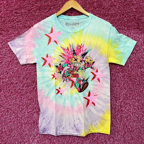 Rap Tees Rico Nasty Time Flies Animated Souncloud Rap Tie Dye size Small - Picture 1 of 5